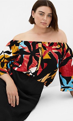 Women's Plus Size Mosaic Print Shirt