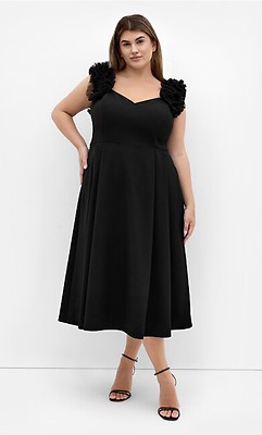 top rated midi dresses Haddy Pleated Midi Dress in Navy