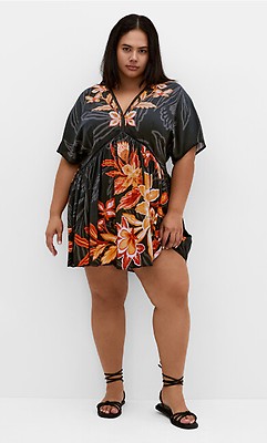 売れ筋商品|||シティーシック カットソー トップス レディース Plus Size  Breeze Kaftan Cinnamon Women's Plus Size Island Breeze Navy Kaftan