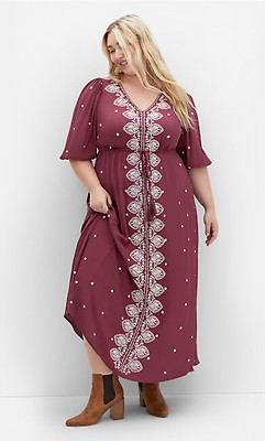 Women's Plus Size Ulla Embroidered Dress