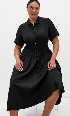 black linen dress plus size Women's Liliyana Navy Belted Prom dresses Size:Size 16 Product ID:AD3D105479_AC410_M Black Lace Off The through front for easy