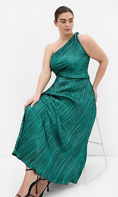 slim fit dress slacks Emerald Metallic Cut Out Dress – Aquarius Brand main image 0