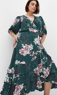 city chic jade blossom maxi dress City Chic Jade Blossom Wrap Maxi Dress