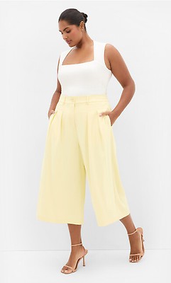 Women's Plus Size Abbie Crop Lemon Drop Pant