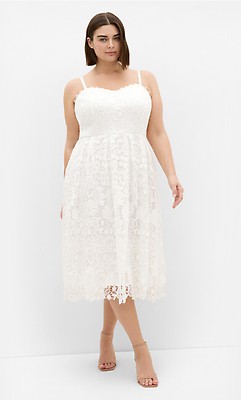 Women's Plus Size All Class Ivory Dress