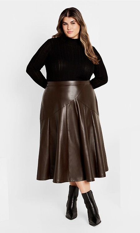 Women's Plus Size Emerson Dark Chocolate Skirt