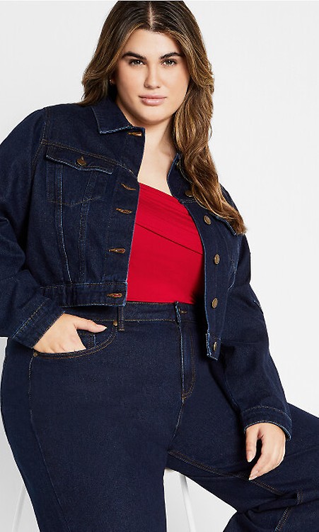 Women's Plus Size Dark Denim Jojo Jacket