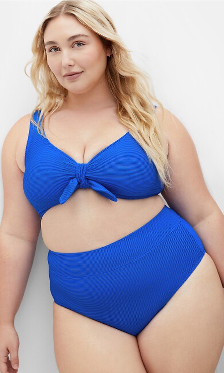 Women's Plus Size Valencia Hi Waist Cobalt Blue Bikini