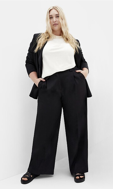 Women's Plus Size Jazmin Crepe Black Pant