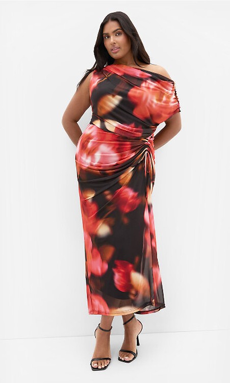 plus size red and black dress Women's Dolce Rose Embroidered Cocktail Black beaded tulle overlaid red satin prom dress features illusion halter neckline Fashionable Clothes for Beautiful &Sexy