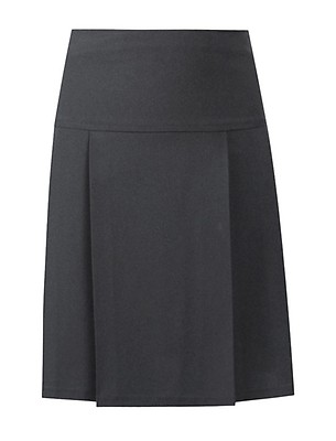 Straight Fit Inverted Pleated Skirt-GY