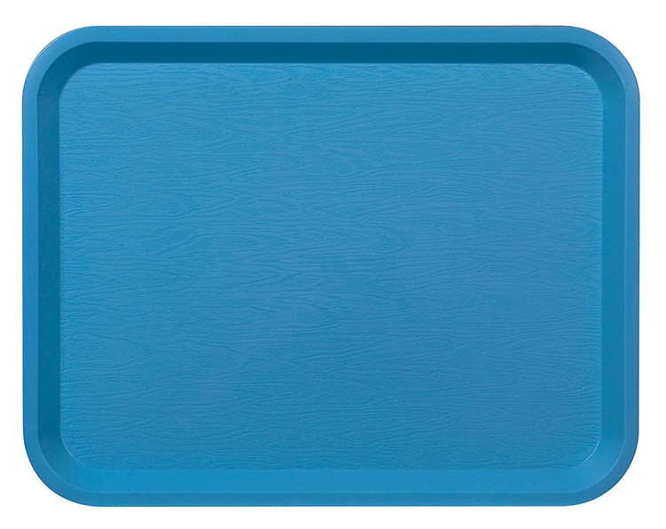 ACTUEL Plateau plastique bleu 26 x 36 cm pas cher 
