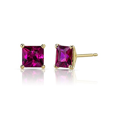 9ct gold on sale ruby earrings