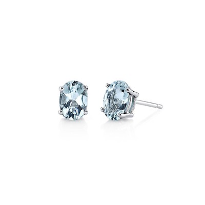 Elite jewels 10k white gold genuine 6mm deals 1.60 carat cushion white topaz stud earrings