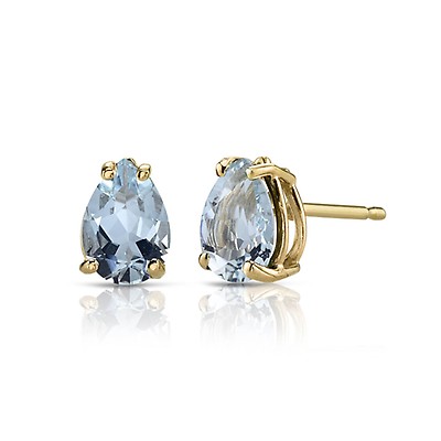 Topaz stud earrings deals gold