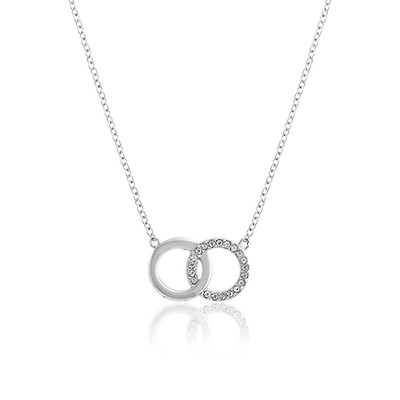 BOSS SS WITH STAMPED BOSS MONOGRAM HEART - Necklace - silver coloured/silver-coloured  