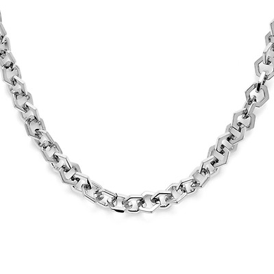 BOSS Dinya Collection Monogram Lock Heart Chain Necklace, Silver at John  Lewis & Partners