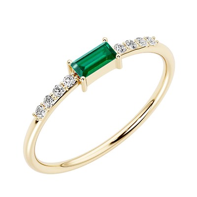 Gold filled on sale emerald ring