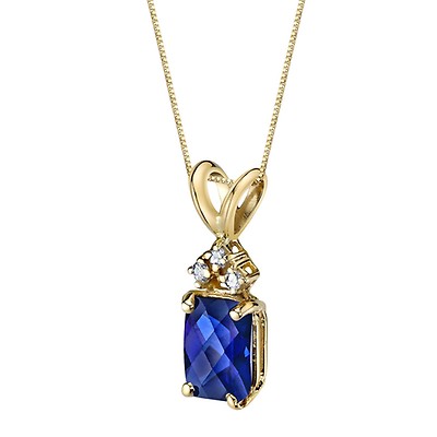 London Blue Topaz & Diamond Pendant Necklace | Ruby & Oscar