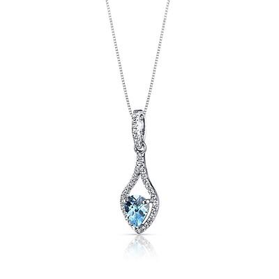 Blue topaz store teardrop necklace