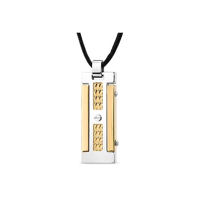 Two tone hot sale men's necklace