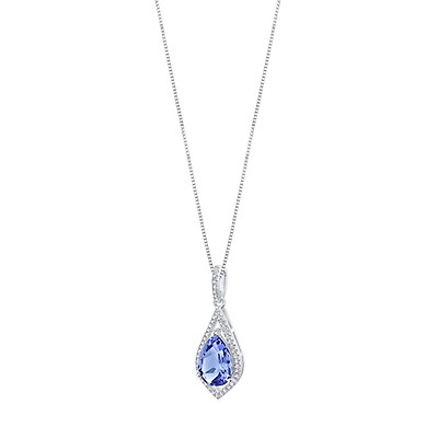 Tanzanite & CZ Harmony Pendant Necklace | Ruby & Oscar