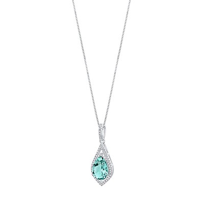 Emerald Pendant Necklace in Sterling Silver | Ruby & Oscar