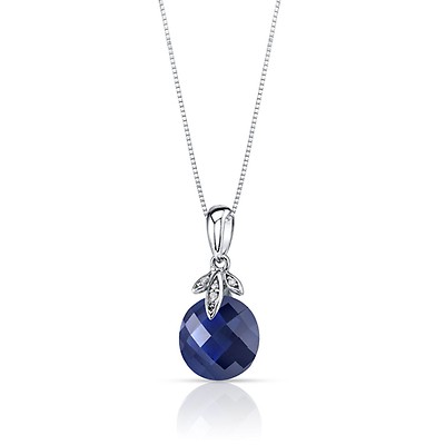 White deals sapphire pendant