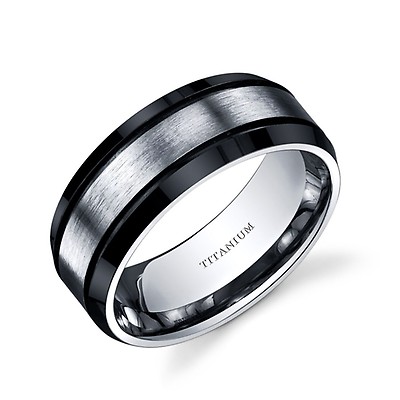 Mens platinum wedding sales band beveled edge