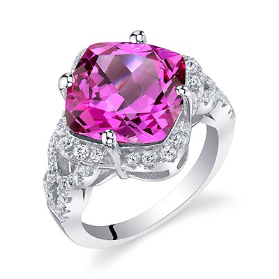 Shay Oval Pink Sapphire Eternity Ring - Rose Gold - Rings - Broken English Jewelry 6.5