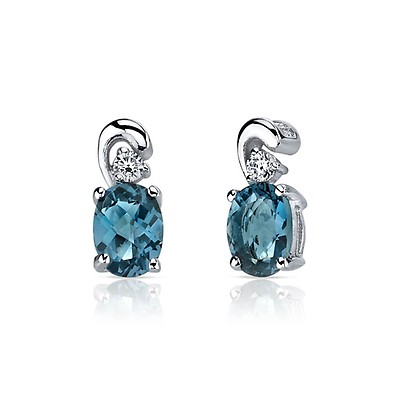 Earring, Create Compliments®, blue topaz (irradiated) and rhodium-plated  sterling silver, 29mm teardrop with fishhook ear wire, 21 gauge. Sold per  pair. - Fire Mountain Gems and Beads