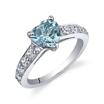 Sapphire & CZ Dazzling Love Ring in Sterling Silver | Ruby & Oscar