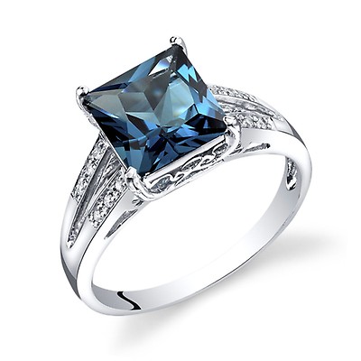 Blue princess deals cut engagement rings