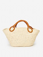 J.Mclaughlin Women's Una Woven Suede Crossbody Toasted Coconut | Woven/Leather/Suede