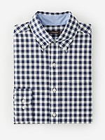 J.Mclaughlin Men's Collis Classic Fit Shirt in Bengal Stripe Royal Blue/White Stripe, Size XL | Cotton