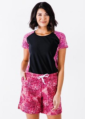 Loose Fit Adele Swim Top With Above the Knee Board Shorts