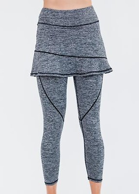 A-line Lycra® Short Sport Skirt With Attached 27" Leggings