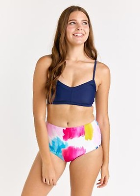 Adjustable Strap Swim Bra With High-Waisted Bikini Bottom