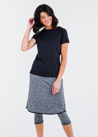 Pro Performance Top With Knee Length Lycra® Sport Skirt With Attached 17" Leggings