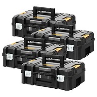 DeWalt DWST1-70703 TSTAK II Suitcase Flat Top Tool Storage Box x4