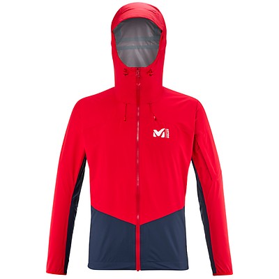 Chaqueta impermeable Millet White 3L para hombre de color rojo