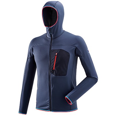 Men\'s Fleece Jacket TRILOGY LIGHTGRID jacket HOODIE M Millet Fleece navy | blue - - - Alpinisme