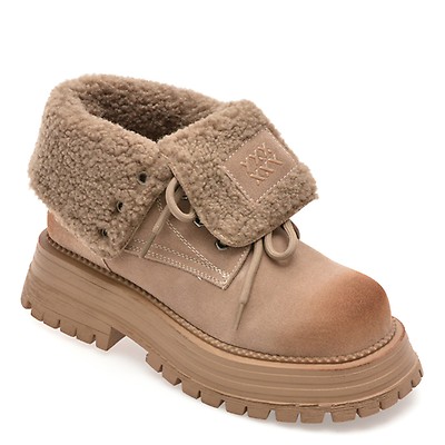 Ghete GRYXX maro, 3120, din piele intoarsa | Otter Romania