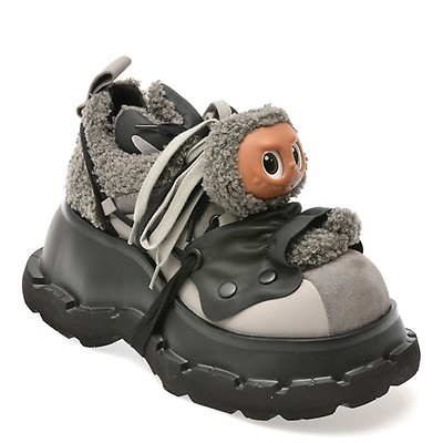 Pantofi sport GRYXX maro, 6116, din material textil si piele