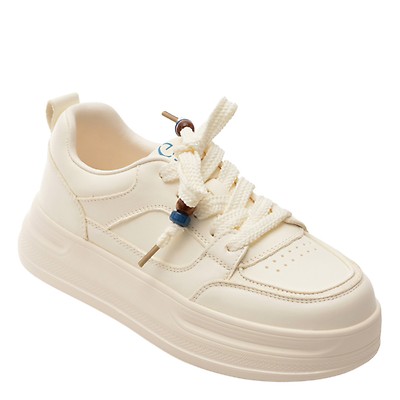 Pantofi sport EPICA albi, C1165, din piele naturala