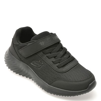 Pantofi sport SKECHERS negri, UNO GLIDE-STEP, din piele ecologica