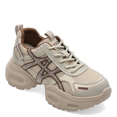 Pantofi sport BITE THE BULLET kaki, 61909, din piele naturala