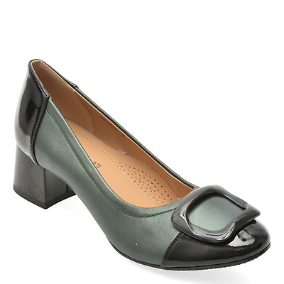 Pantofi eleganti EPICA negri, 4F5678, din piele naturala lacuita