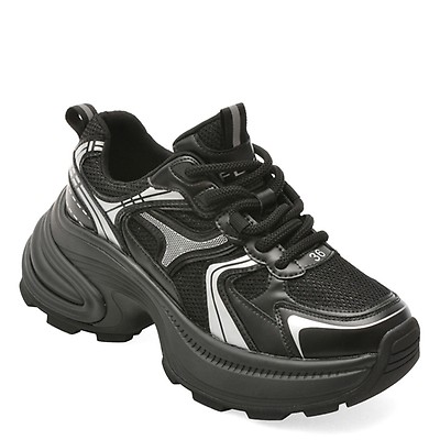 Pantofi sport GRYXX negri, 82691, din material textil si piele