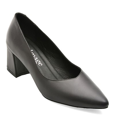 Pantofi eleganti EPICA negri, 4F5678, din piele naturala lacuita